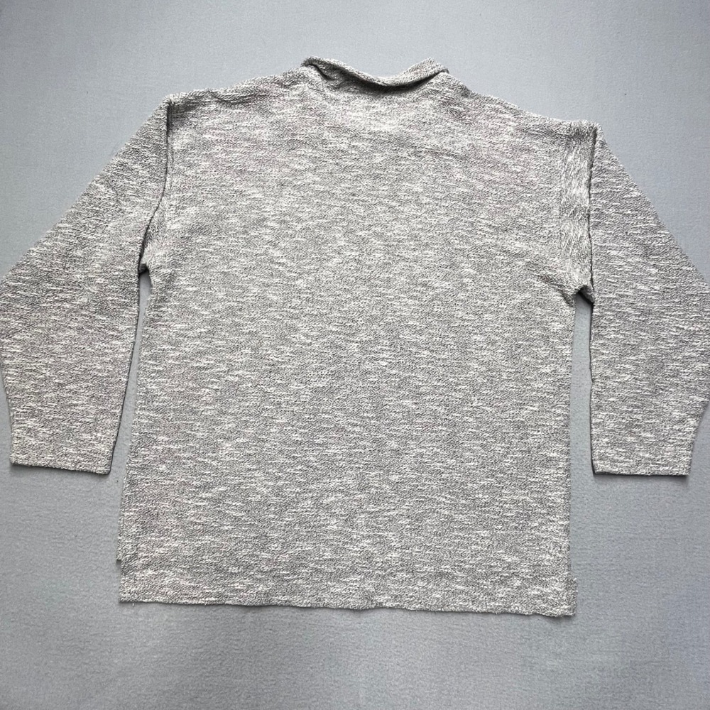 Vintage Surf Scorpion Bay Men L Gray Marl Quarter Zip Pullover Sweater Made USA - Picture 4 of 9